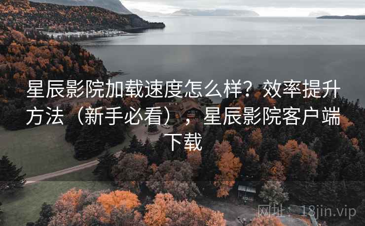 星辰影院加载速度怎么样？效率提升方法（新手必看），星辰影院客户端下载