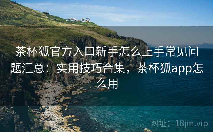 茶杯狐官方入口新手怎么上手常见问题汇总：实用技巧合集，茶杯狐app怎么用